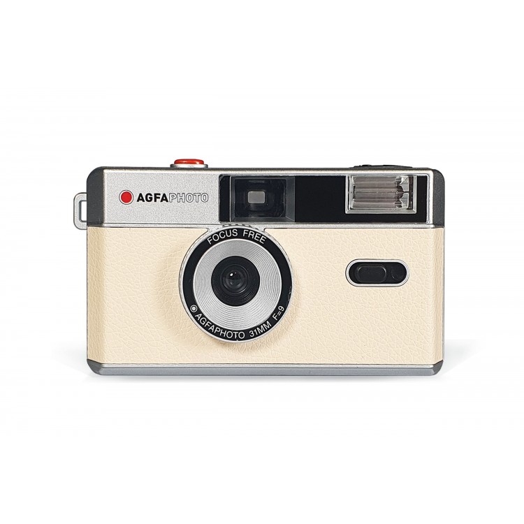 Aparat foto pe film AgfaPhoto 35mm, blitz, bej