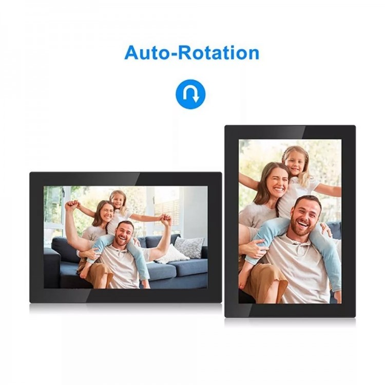 Rama foto digitala din sticla, AGFAPHOTO Realiview APF1000 Wi-Fi GL,10', 32GB, Touch Screen, negru