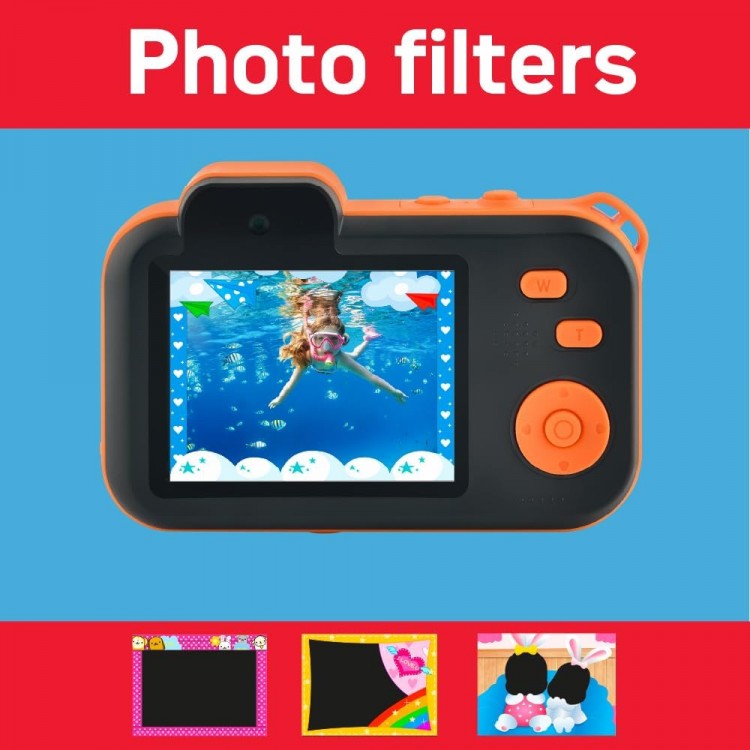 Aparat foto subacvatic pentru copii AgfaPhoto Realikids Cam Waterproof 2, Negru
