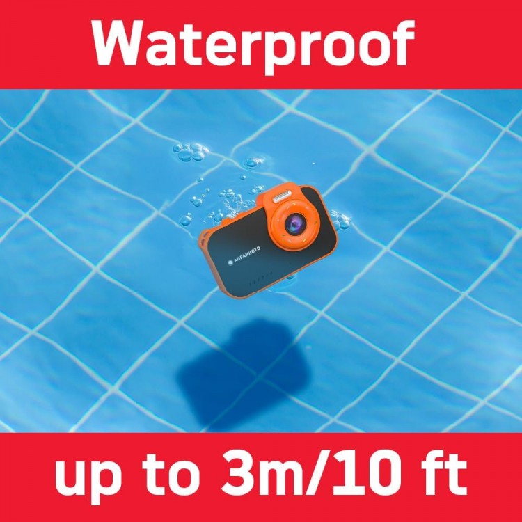 Aparat foto subacvatic pentru copii AgfaPhoto Realikids Cam Waterproof 2, Negru