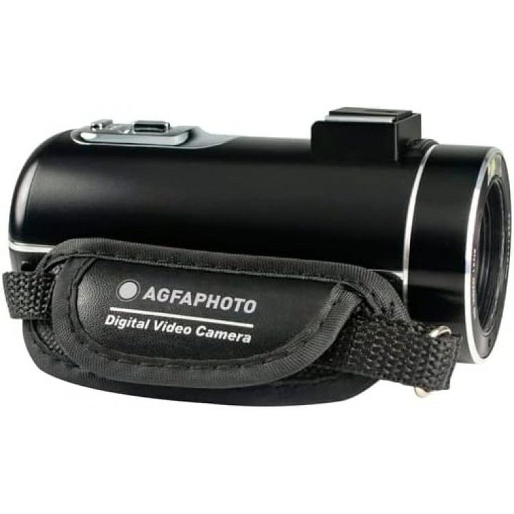 Camera video, Agfa, 2.7 K, HDMI, Panou tactil IPS 3.0 inch, Stabilizator electronic DIS, Telecomanda, Baterie litiu, Negru