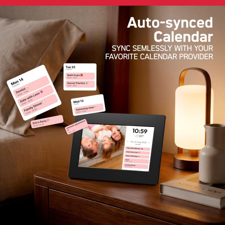 Rama foto digitala, AGFAPHOTO Realiview APF700WIFI, 7', 32GB, Wi-Fi, negru