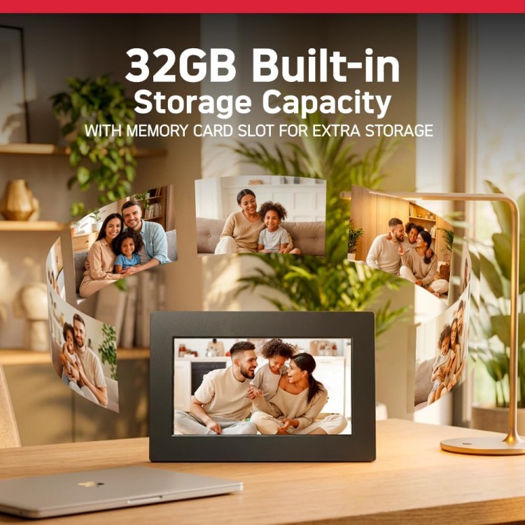 Rama foto digitala, AGFAPHOTO Realiview APF700WIFI, 7', 32GB, Wi-Fi, negru