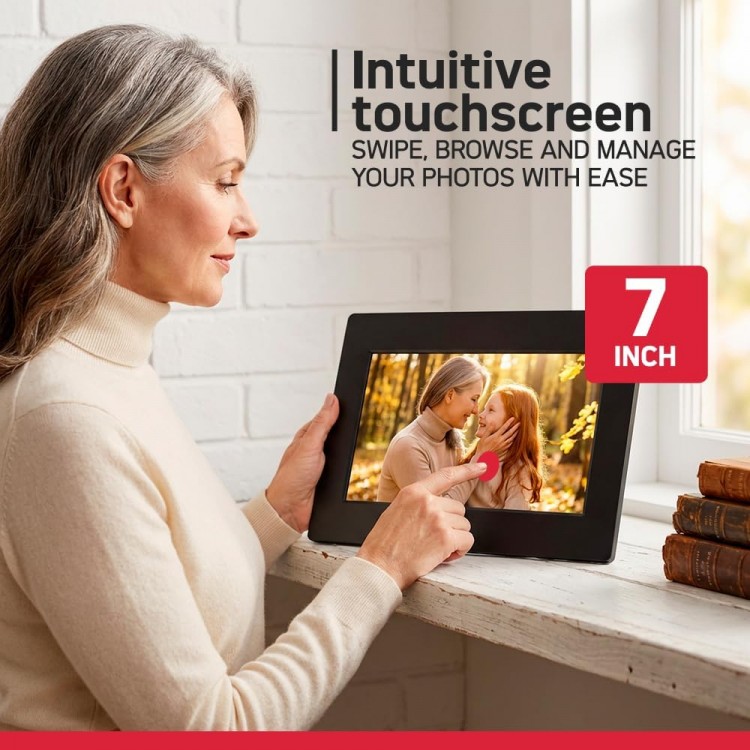 Rama foto digitala, AGFAPHOTO Realiview APF700WIFI, 7', 32GB, Wi-Fi, negru