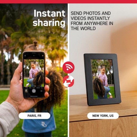 Rama foto digitala, AGFAPHOTO Realiview APF700WIFI, 7', 32GB, Wi-Fi, negru