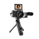 Kit Vlogging Agfaphoto Realishot VLG4K-DIGS, Camera 4K, zoom digital 16X, include obiectiv wide-angle, trepied cu baterie externa, telecomanda, microfon, Negru