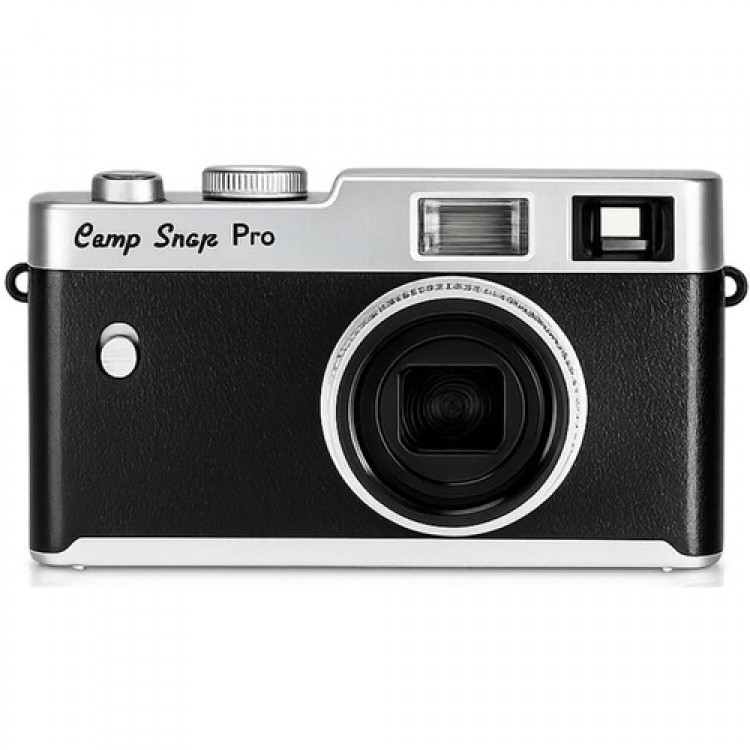 Camera Foto Digitala Retro Camp Snap CS-PRO, 16MP, Fara Ecran, Blitz Xenon, 4 Filtre Vintage, USB-C, Negru