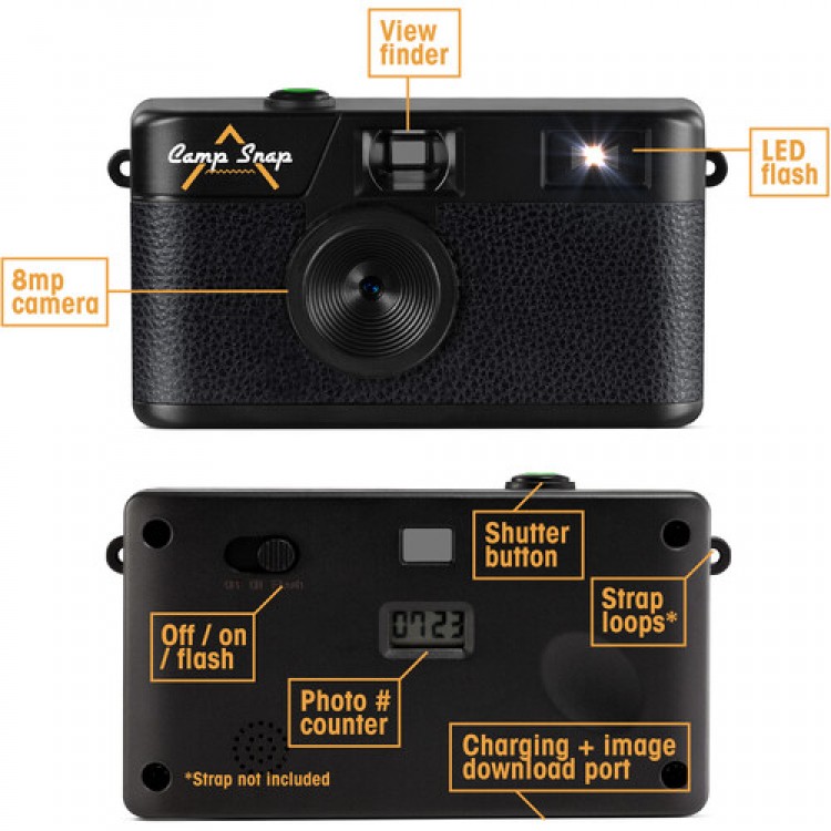 Aparat Foto Digitala Retro Camp Snap CS-V105, 8 MP, Negru