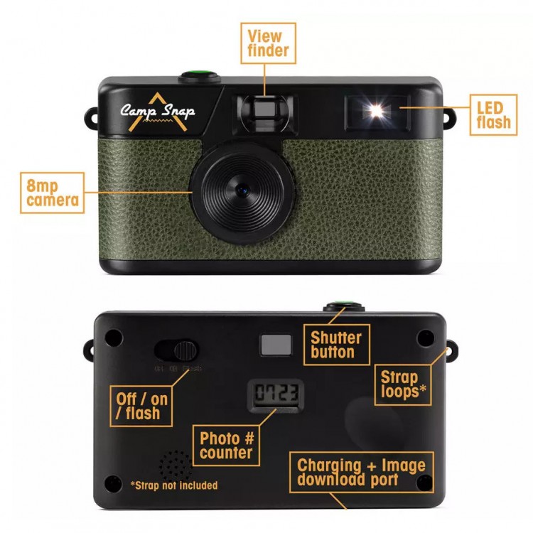 Aparat Foto Digitala Retro Camp Snap CS-V105, 8 MP, Verde