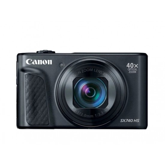 Aparat foto compact Canon PowerShot SX740 HS Lite Edition, (GEN 2), 20.3MP, 4K UHD, Ultra Zoom 40x, Black, Travel Kit