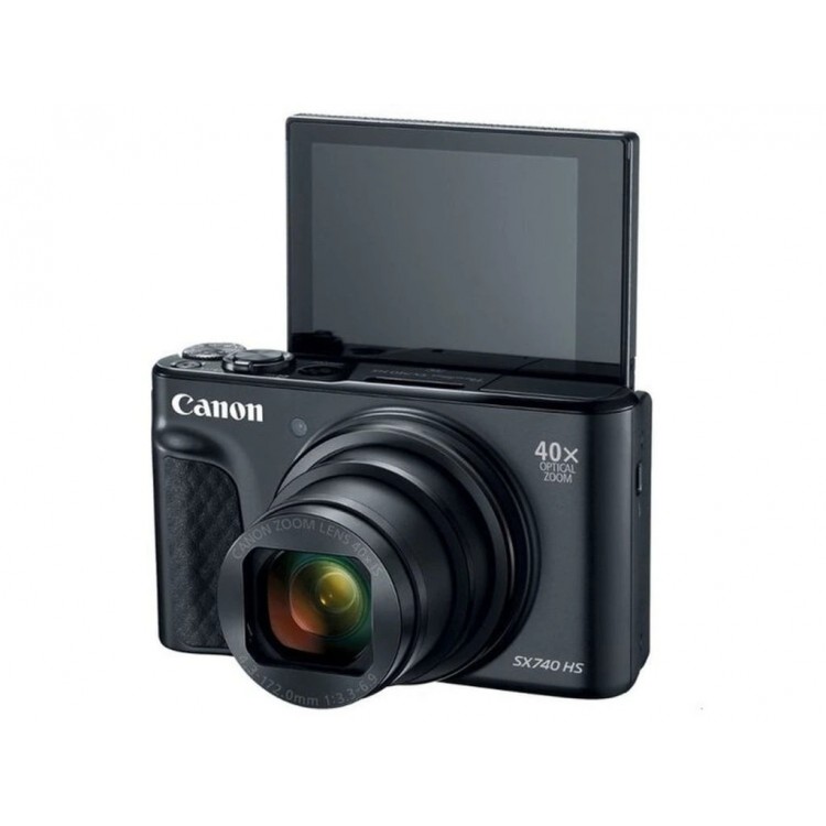 Aparat foto compact Canon PowerShot SX740 HS Lite Edition, (GEN 2), 20.3MP, 4K UHD, Ultra Zoom 40x, Black, Travel Kit