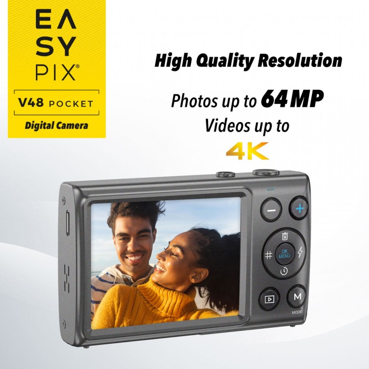 Aparat Foto Easypix V48 Pocket, Zoom 18X, Video 4K