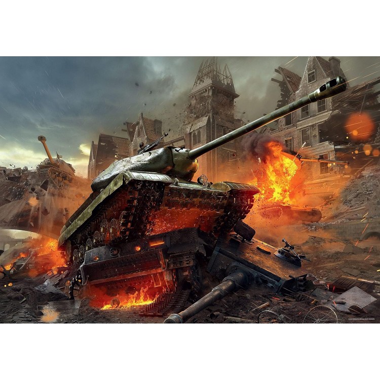 Puzzle premium World of Tanks: New Frontiers, Good Loot, 1000 de piese, 68 x 48 cm, include poster si geanta
