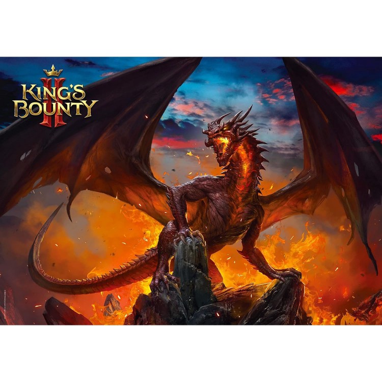 Puzzle premium King's Bounty II: Dragon, Good Loot, 1000 piese, 68 x 48 cm, include poster si geanta
