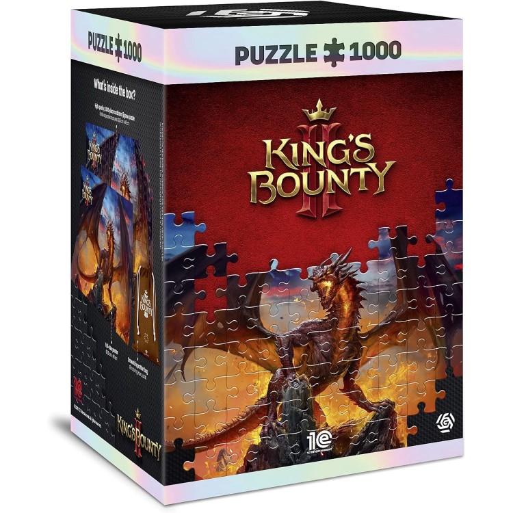 Puzzle premium King's Bounty II: Dragon, Good Loot, 1000 piese, 68 x 48 cm, include poster si geanta