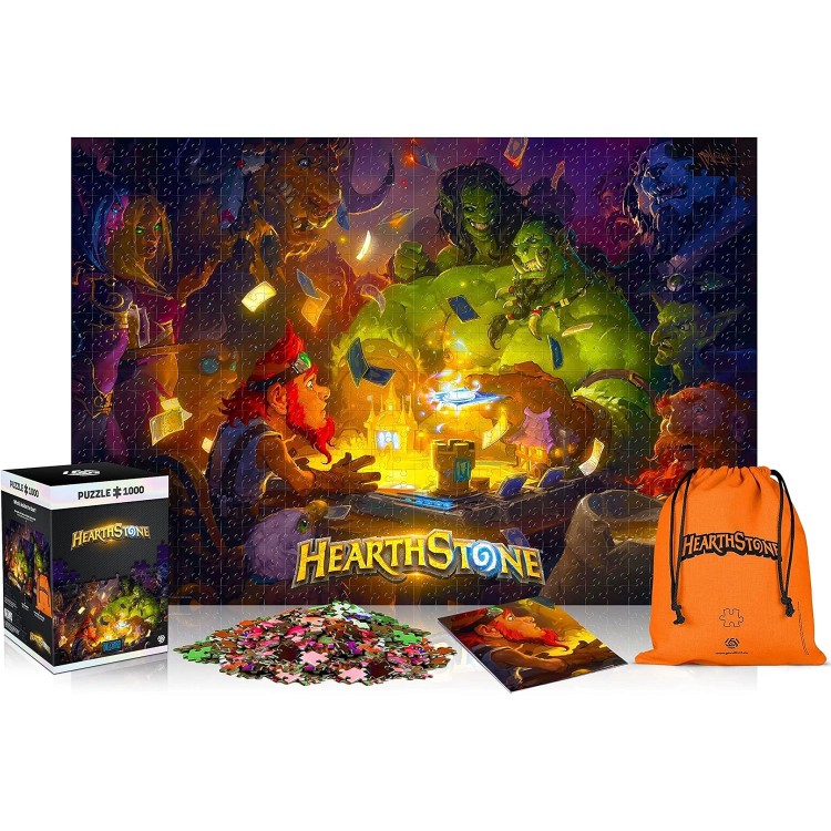 Puzzle premium Hearthstone: Heroes of Warcraft, Good Loot, 1000 de piese, 68 x 48 cm, include poster si geanta