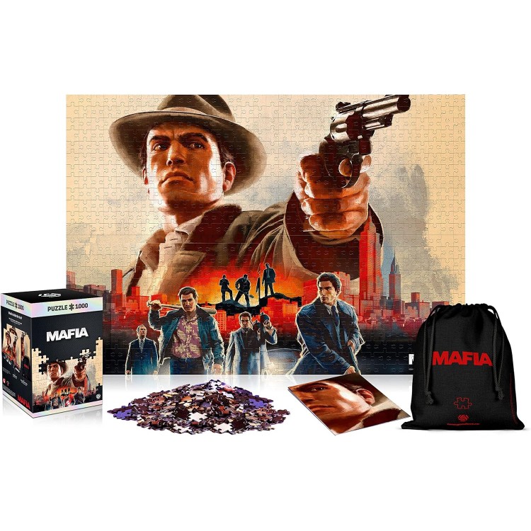 Puzzle premium Mafia: Vito Scaletta, Good Loot, 1000 de piese, 68 x 48 cm, include poster si geanta