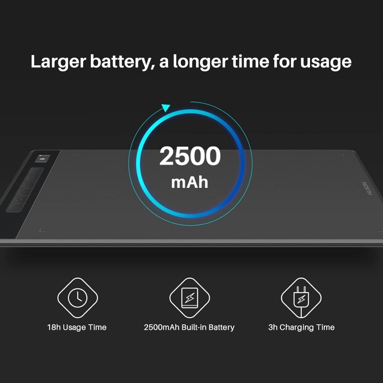 Tableta grafica HUION Inspiroy Giano G930L tableta wireless este dotata cu un ecran inteligent mini LCD si cu un stilou fara baterie de presiune PW5178192 13.6 inci