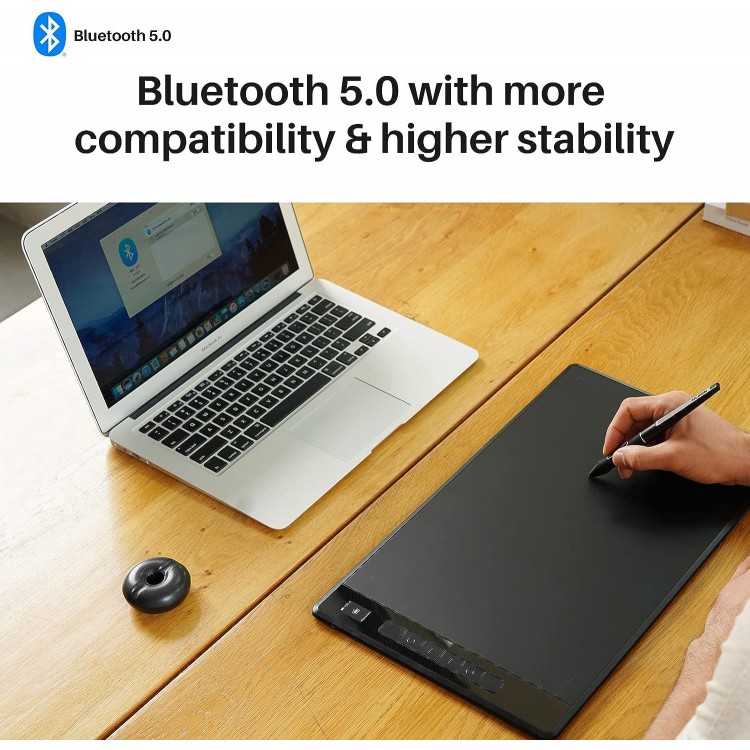 Tableta grafica HUION Inspiroy Giano G930L tableta wireless este dotata cu un ecran inteligent mini LCD si cu un stilou fara baterie de presiune PW5178192 13.6 inci