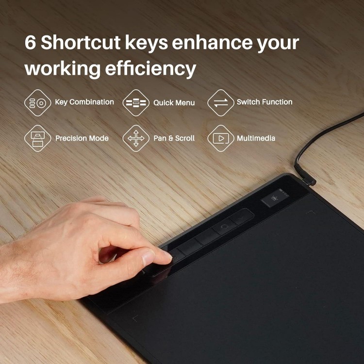 Tableta grafica HUION Inspiroy Giano G930L tableta wireless este dotata cu un ecran inteligent mini LCD si cu un stilou fara baterie de presiune PW5178192 13.6 inci