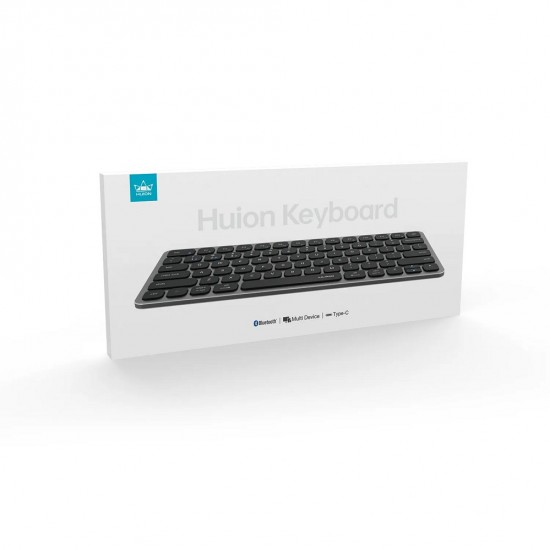 Tastatura Wireless slim Huion Bluetooth 5.1, Multi Device, Scissor Switch Keys, aliaj de aluminiu
