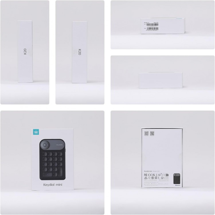 Tastatura mini, Huion, K20, pentru Tablete grafice, PC, Mac, Laptop, Surface Pro
