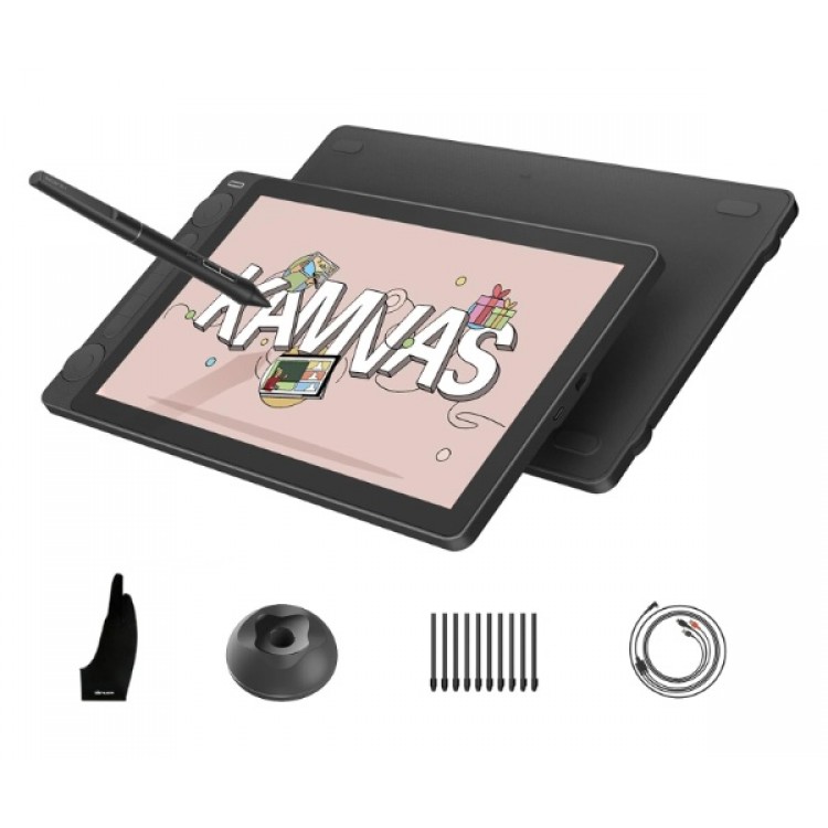 Tableta grafica Huion Kamvas 13 GEN 3 GS1333, cu Display, Presiune 16384, 5080lpi, Negru