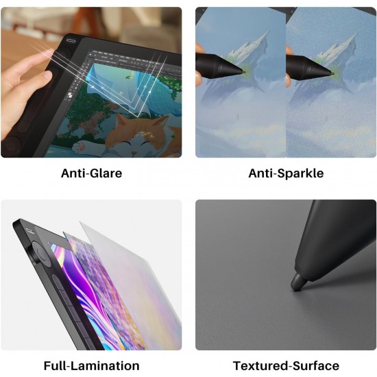 Tableta grafica Huion Kamvas 16 GEN 3 GS1563, cu Display, Presiune 16384, 5080lpi, Negru