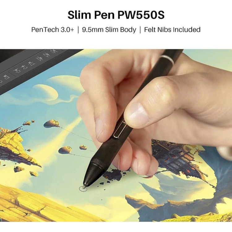 Pen computer all-in-one Huion Kamvas Studio 16 KS1601, 15,8 inci cu ecran tactil QHD 2.5K, 100% Adobe RGB, Windows 11 Pro, Intel Core i7, 16G RAM + 512G SSD