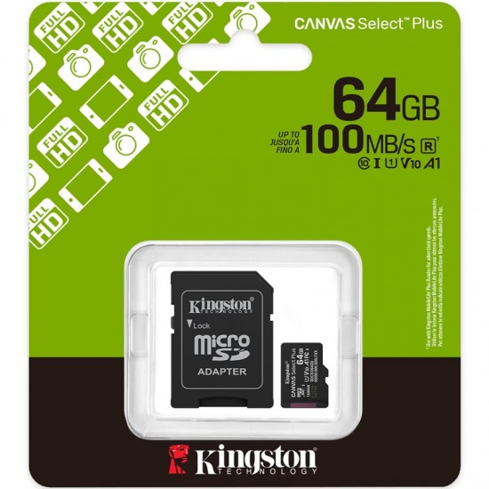 Card de Memorie Kingston Micro SDXC 64GB 1000 MB/s Class 10 cu Adaptor SDXC