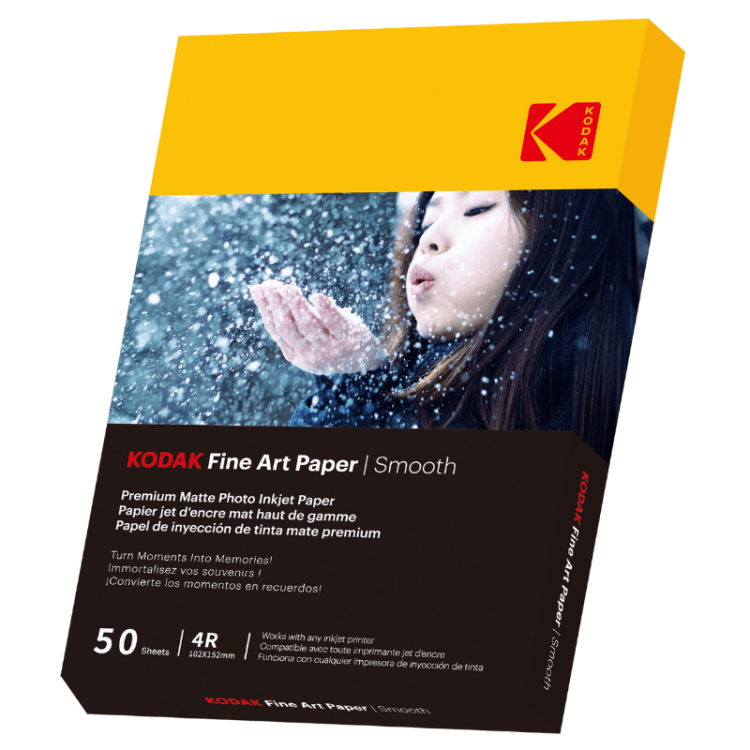 Hartie foto Kodak Fine Art Paper Smooth 230g/ m², 10x15cm x50 Hartie foto Kodak Fine Art Paper Smooth 230g/ m², 10x15cm x50