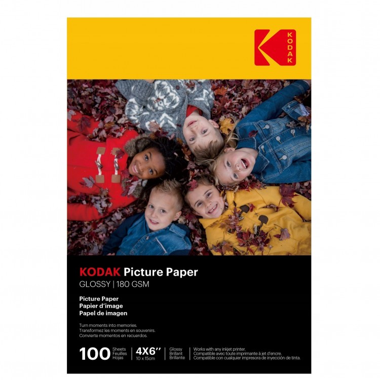 Hartie foto pentru imprimanta, lucioasa, A6, 10x15cm, 100 bucati, Kodak