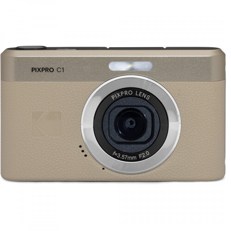 Aparat Foto Kodak PixPro C1, 13 MP, Zoom 4X, Vlogging, Full HD, Crem