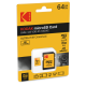 Card de memorie Kodak Ultra Performance microSD 64 GB, UHS-I U3 V30 A1 Clasa 10, viteze de pana la 100MB/s, ideal pentru 4K, smartphone si drone. include adaptor SD