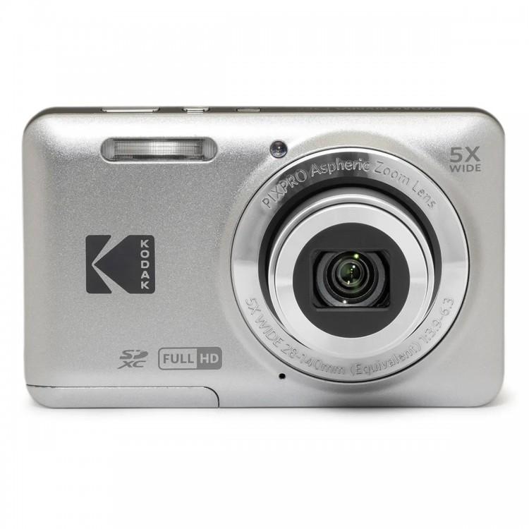 Aparat Foto Kodak PixPro FZ55, 16 MP, Zoom 5X, Vlogging, Full HD – 1080p, Silver