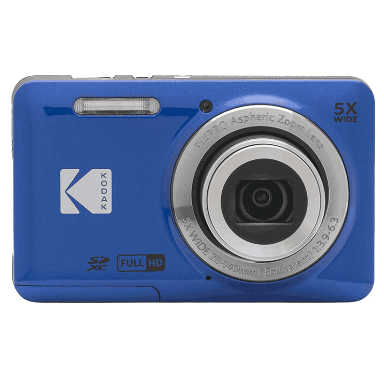Aparat Foto Kodak PixPro FZ55, 16 MP, Zoom 5X, Vlogging, Full HD – 1080p, Albastru