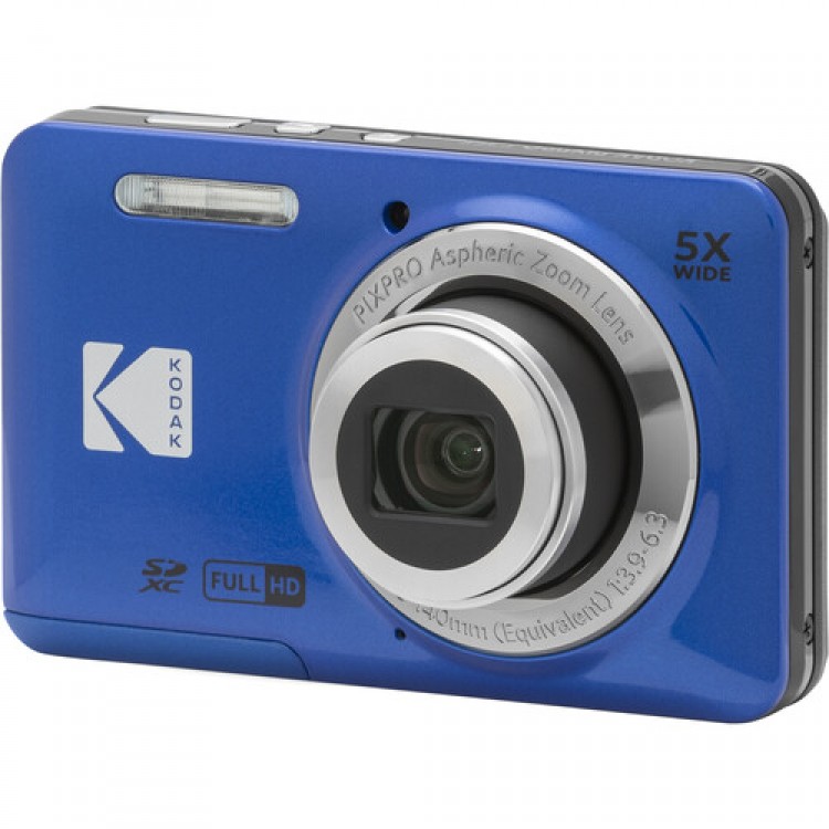 Aparat Foto Kodak PixPro FZ55, 16 MP, Zoom 5X, Vlogging, Full HD – 1080p, Albastru