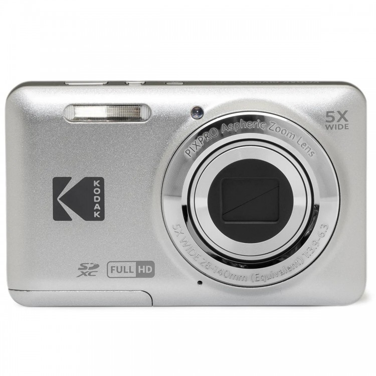 Aparat Foto Kodak PixPro FZ55, 16 MP, Zoom 5X, Vlogging, Full HD – 1080p, Silver