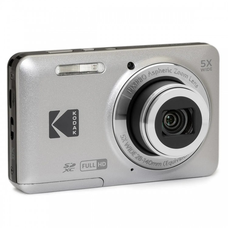 Aparat Foto Kodak PixPro FZ55, 16 MP, Zoom 5X, Vlogging, Full HD – 1080p, Silver