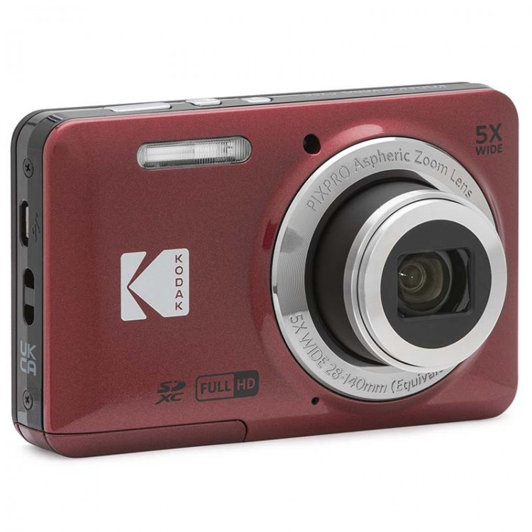 Aparat Foto Kodak PixPro FZ55, 16 MP, Zoom 5X, Vlogging, Full HD – 1080p, Rosu