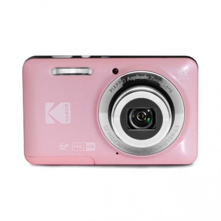 Aparat Foto Kodak PixPro FZ55, 16 MP, Zoom 5X, Vlogging, Full HD – 1080p, Roz