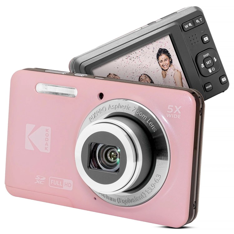 Aparat Foto Kodak PixPro FZ55, 16 MP, Zoom 5X, Vlogging, Full HD – 1080p, Roz