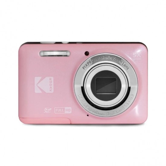 Aparat Foto Kodak PixPro FZ55, 16 MP, Zoom 5X, Vlogging, Full HD – 1080p, Roz