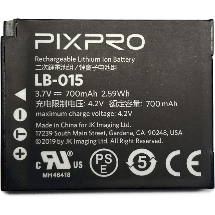 Acumulator PixPro LB-015, 3, 7V 700mAh Li-Ion pentru Kodak PixPro WPZ2