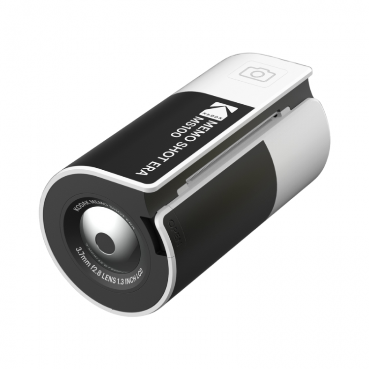 Camera foto instant Kodak Memo Shot ERA MS100– imprimare instant, camera digitala compacta cu tehnologie ZINK, ideala pentru copii, petreceri si calatorii, Alb