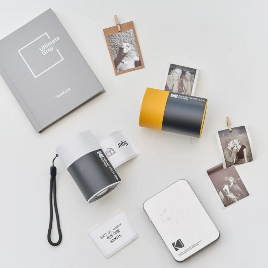 Camera foto instant Kodak Memo Shot ERA MS100– imprimare instant, camera digitala compacta cu tehnologie ZINK, ideala pentru copii, petreceri si calatorii, Alb