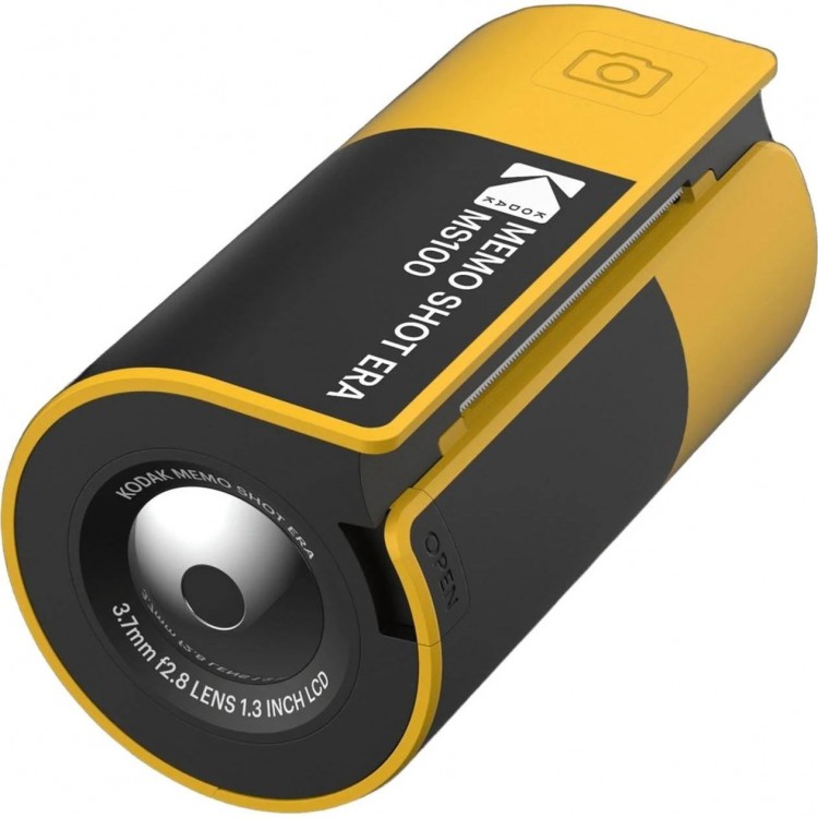 Camera foto instant Kodak Memo Shot ERA MS100– imprimare instant, camera digitala compacta cu tehnologie ZINK, ideala pentru copii, petreceri si calatorii, Galben