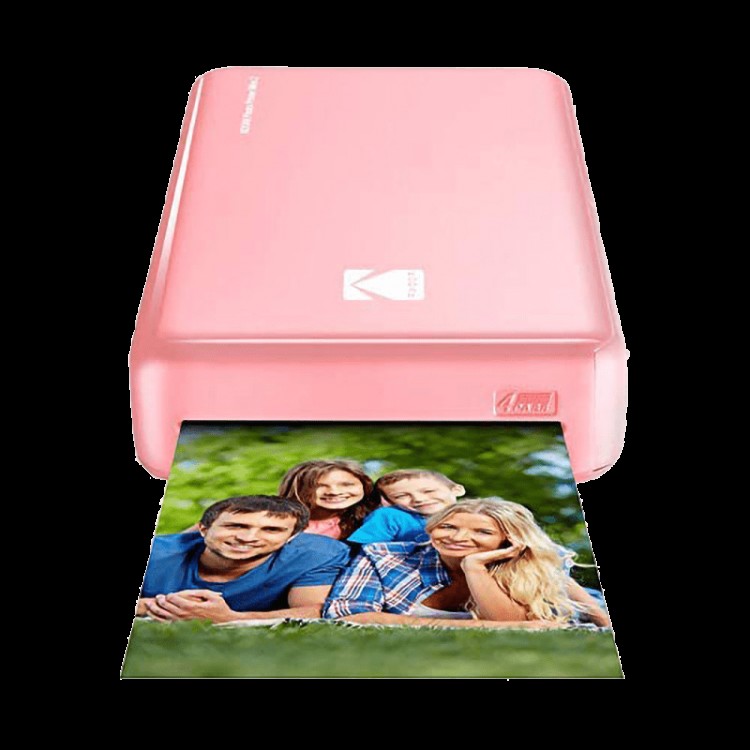 Imprimanta foto portabila Kodak Mini 2 -PM220, Bluetooth, include set 8 coli, Roz