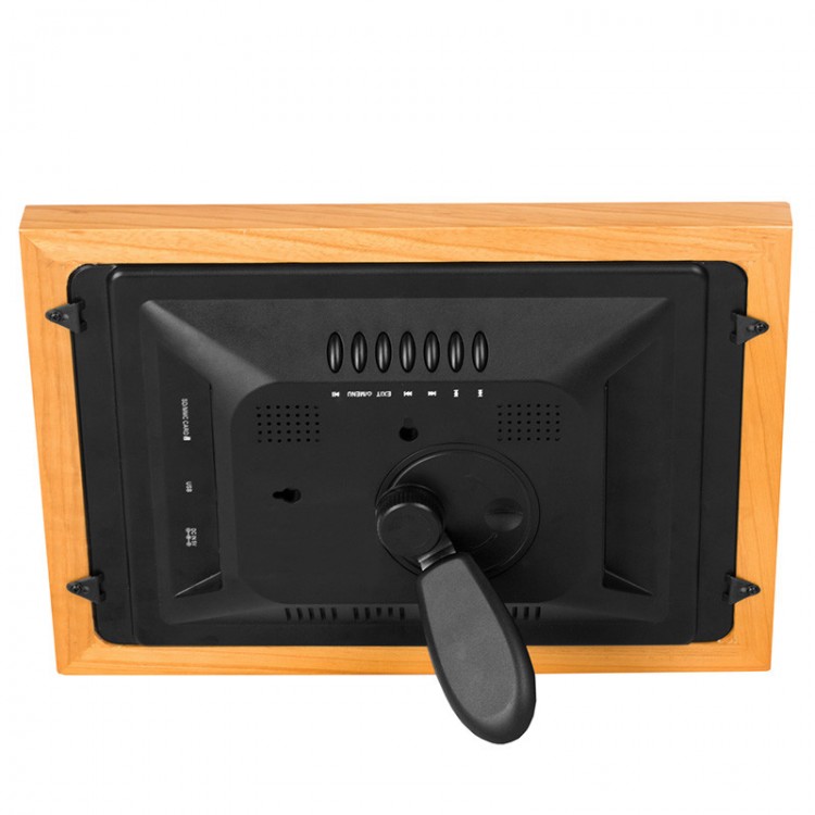Rama foto digitala Kodak RDPF-1020W, 10 inch, redare video, functie de ceas si calendar, cadru din lemn, Maro