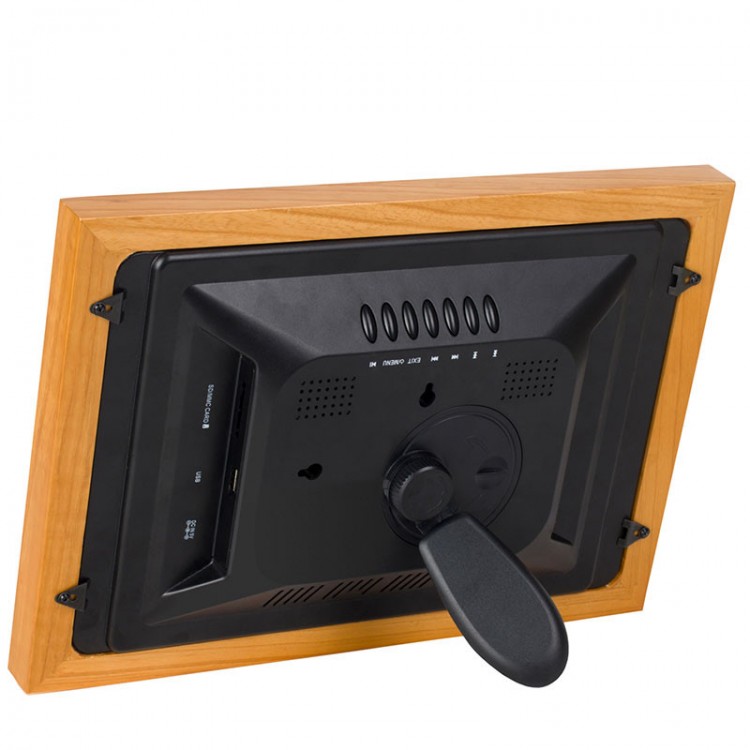 Rama foto digitala Kodak RDPF-1020W, 10 inch, redare video, functie de ceas si calendar, cadru din lemn, Maro